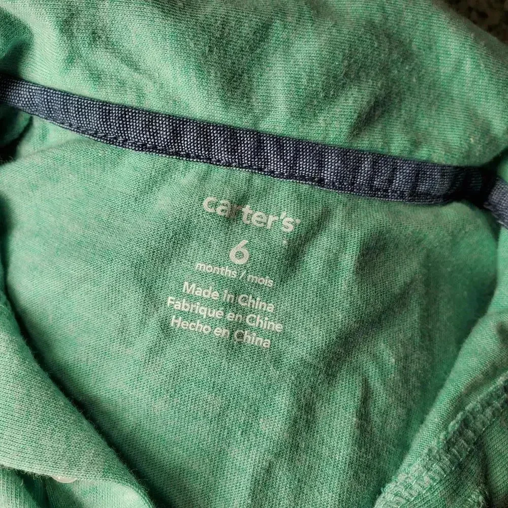 Carter's 6m Baby Boy Polo Short Sleeve Top Bundle Teal Orange NWOT